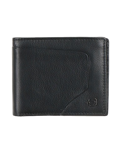 PIQUADRO Wallet Black 100% Ovine leather