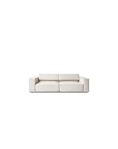 DESIGN REPUBLIC Divano Divano Lineare Bianco 100% Cotone