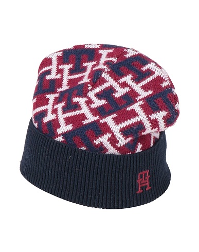 TOMMY HILFIGER Hat Burgundy 37% Polyamide, 30% Viscose, 29% Wool, 4% Cashmere