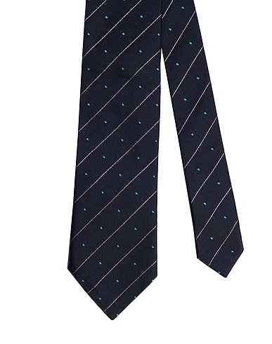 DUNHILL Ties and bow ties Midnight blue 100% Mulberry silk