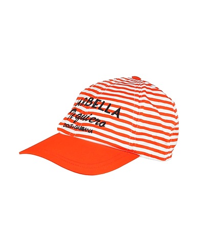 DOLCE&GABBANA Hat Orange 97% Cotton, 3% Elastane, Viscose