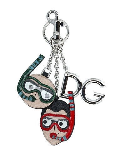 DOLCE&GABBANA Porte-clés Rose poudré 40% Cuir de veau, 30% Laiton, 20% Zamak, 8% Fibres synthétiques, 2% Coton
