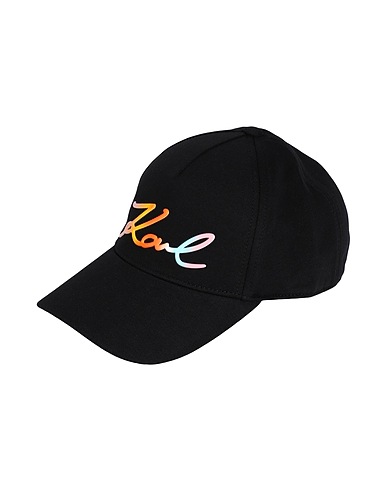 KARL LAGERFELD Hat Black 72% Polyester, 28% Cotton