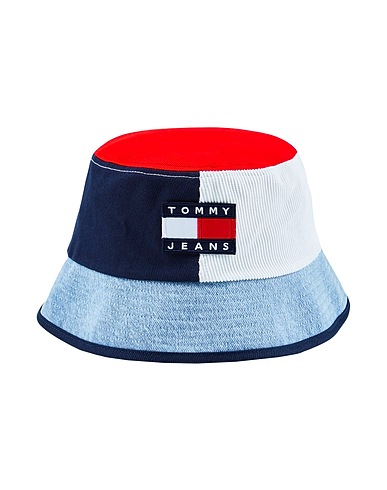 TOMMY JEANS Hat Blue 90% Polyester, 10% Polyamide, Cotton