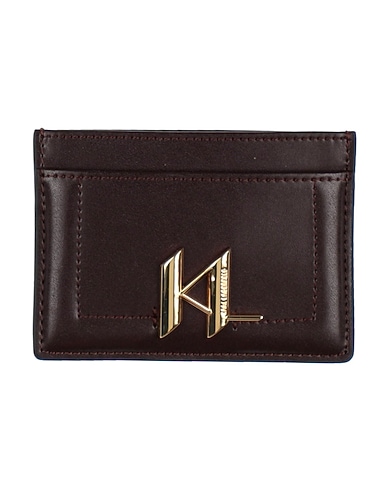 KARL LAGERFELD Document holder K/SADDLE CH
 Dark brown 100% Bovine leather