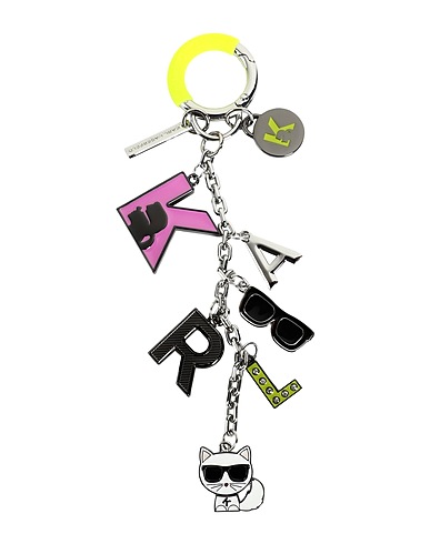 KARL LAGERFELD Key ring K/LETTERS CHARMS KEYCHAIN
 Silver 100% Zinc alloy