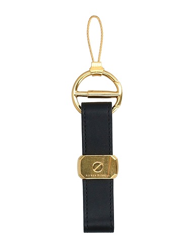 DUNHILL Key ring Black Soft Leather, Metal