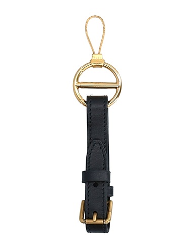 DUNHILL Key ring Black Soft Leather, Metal
