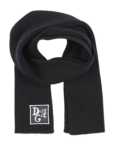 DOLCE&GABBANA Scarves and foulards Black 100% Virgin Wool, Polyester, Viscose