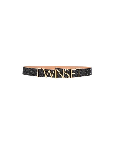 TWINSET Regular belt Black Soft Leather