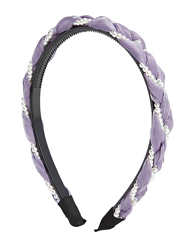 8 by YOOX Hair accessory PEARL HEADBAND Lilac 70% Cotton, 30% Plastic