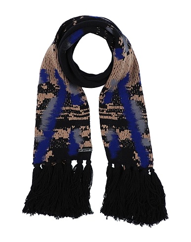 LES HOMMES Scarves and foulards Black 100% Virgin Wool