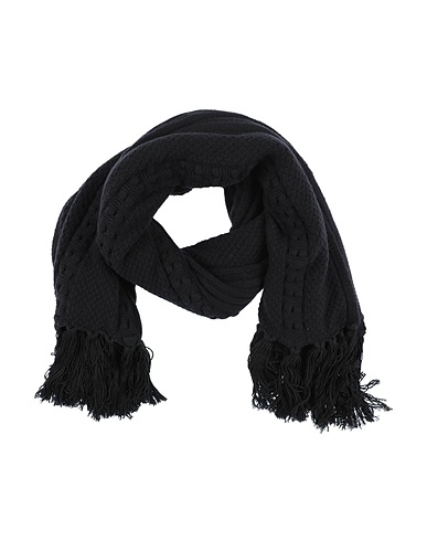LES HOMMES Scarves and foulards Black 100% Virgin Wool