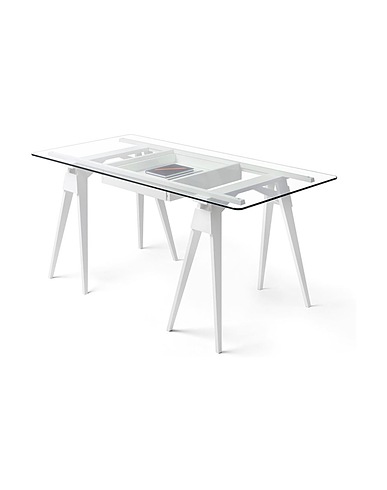 DESIGN HOUSE STOCKHOLM Γραφείο Arco Desk Λευκό Γυαλί