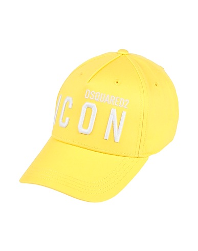 DSQUARED2 Hat Yellow 100% Cotton