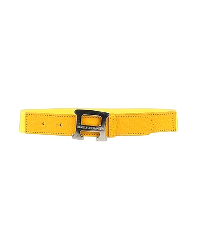 DANIELE ALESSANDRINI Belt Yellow Textile fibers