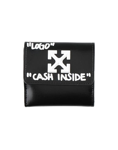 OFF-WHITE™ Portefeuille Noir Cuir