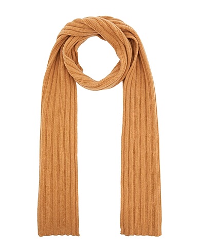 8 by YOOX Scarves and foulards RIB KNIT SCARF Camel 100% Recycled wool
