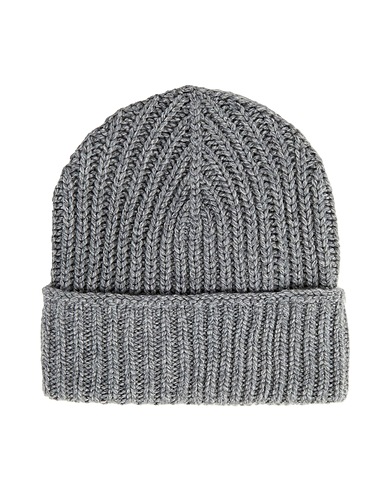 8 by YOOX Mützen & Hüte MELANGE RIB KNIT BEANIE Grau 100% Recycelte Wolle