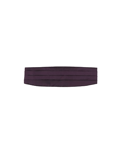 ZEGNA Fabric belt Dark purple 100% Silk