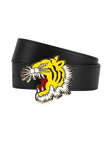 KENZO Gürtel Schwarz 100% Rindsleder