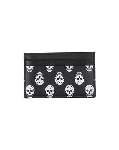 MCQUEEN Document holder Black Soft Leather