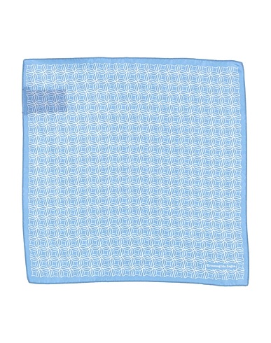 ZEGNA Scarves and foulards Sky blue 100% Silk