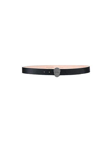 MCQUEEN Leather belt Black Soft Leather