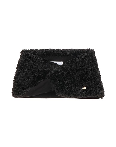 CLIPS MORE Scarves and foulards Black 100% Polyester, Viscose, Elastane