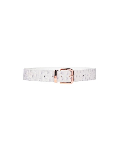 LISA C Regular belt Light grey Leather