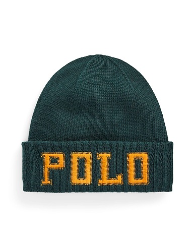 POLO RALPH LAUREN Головной убор Тёмно-зелёный 40% Акрил, 30% Переработанный Нейлон, 30% Шерсть