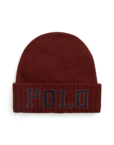 POLO RALPH LAUREN Hat Burgundy 40% Acrylic, 30% Recycled nylon, 30% Wool