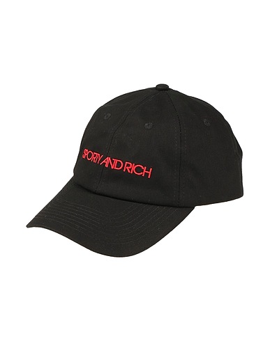 SPORTY & RICH Hat Black 100% Cotton