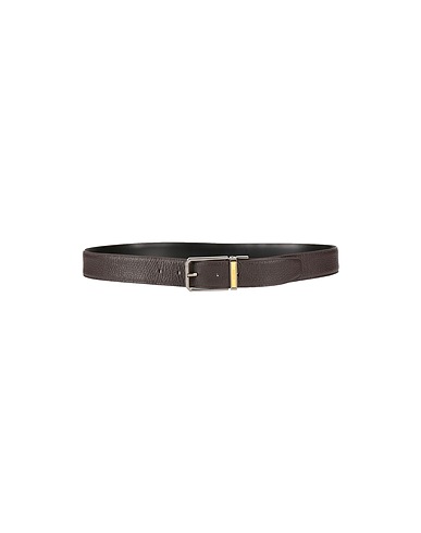 MOORER Leather belt Dark brown Soft Leather