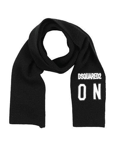 DSQUARED2 Scarves and foulards Black 50% Wool, 50% Acrylic