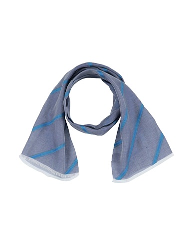 DUNHILL Scarves and foulards Slate blue 50% Mulberry silk, 40% Modal, 10% Acrylic