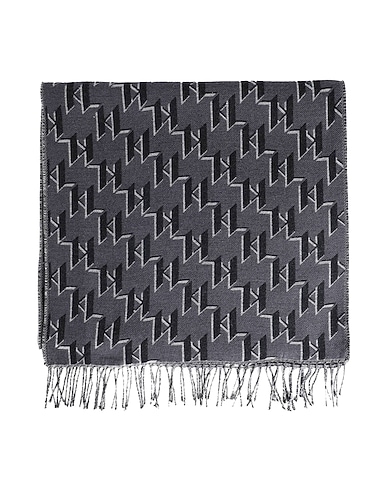 KARL LAGERFELD Scarves and foulards K/MONOGRAM/LOGO WOOL SCARF
 Grey 66% Wool, 34% Acrylic