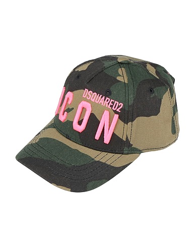 DSQUARED2 Hat Military green 100% Cotton, Polyester