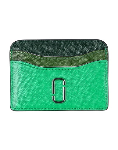 MARC JACOBS Document holder Green Soft Leather