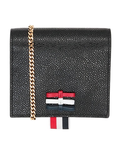 THOM BROWNE Document holder Black Soft Leather