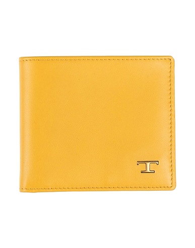 TOD'S Wallet Yellow 100% Calfskin