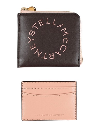 STELLA McCARTNEY Wallet Dark brown Textile fibres