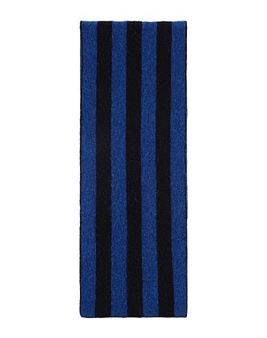 JO GORDON Scarves and foulards BRUSHED VERTICAL STRIPE SCARF
 Midnight blue 100% Lambswool