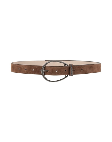 BRUNELLO CUCINELLI Ceinture standard CIOCCOLATO Cuir, Laiton