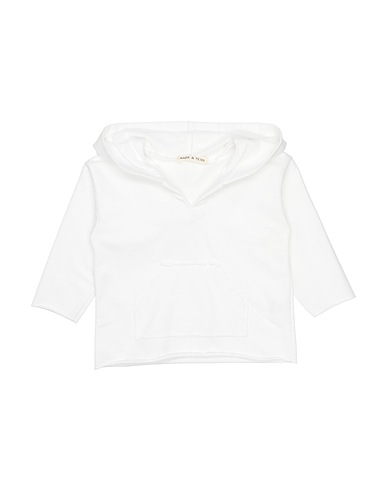 BABE & TESS Hooded sweatshirt White 96% Cotton, 4% Elastane