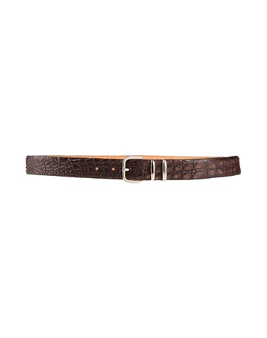 ELEVENTY Regular belt Dark brown Crocodile leather