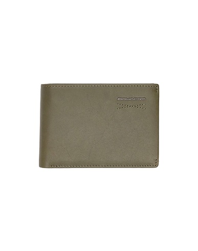 PIQUADRO Wallet Military green Leather