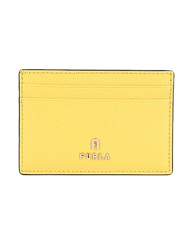FURLA Small Leather Goods FURLA CAMELIA S CARD CASE
 Pastel yellow Leather