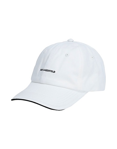 KARL LAGERFELD Hat K/ESSENTIAL MONOGRAM CAP
 White 50% Recycled cotton, 50% Cotton