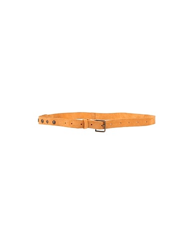 FORTE_FORTE Thin belt Camel 100% Leather